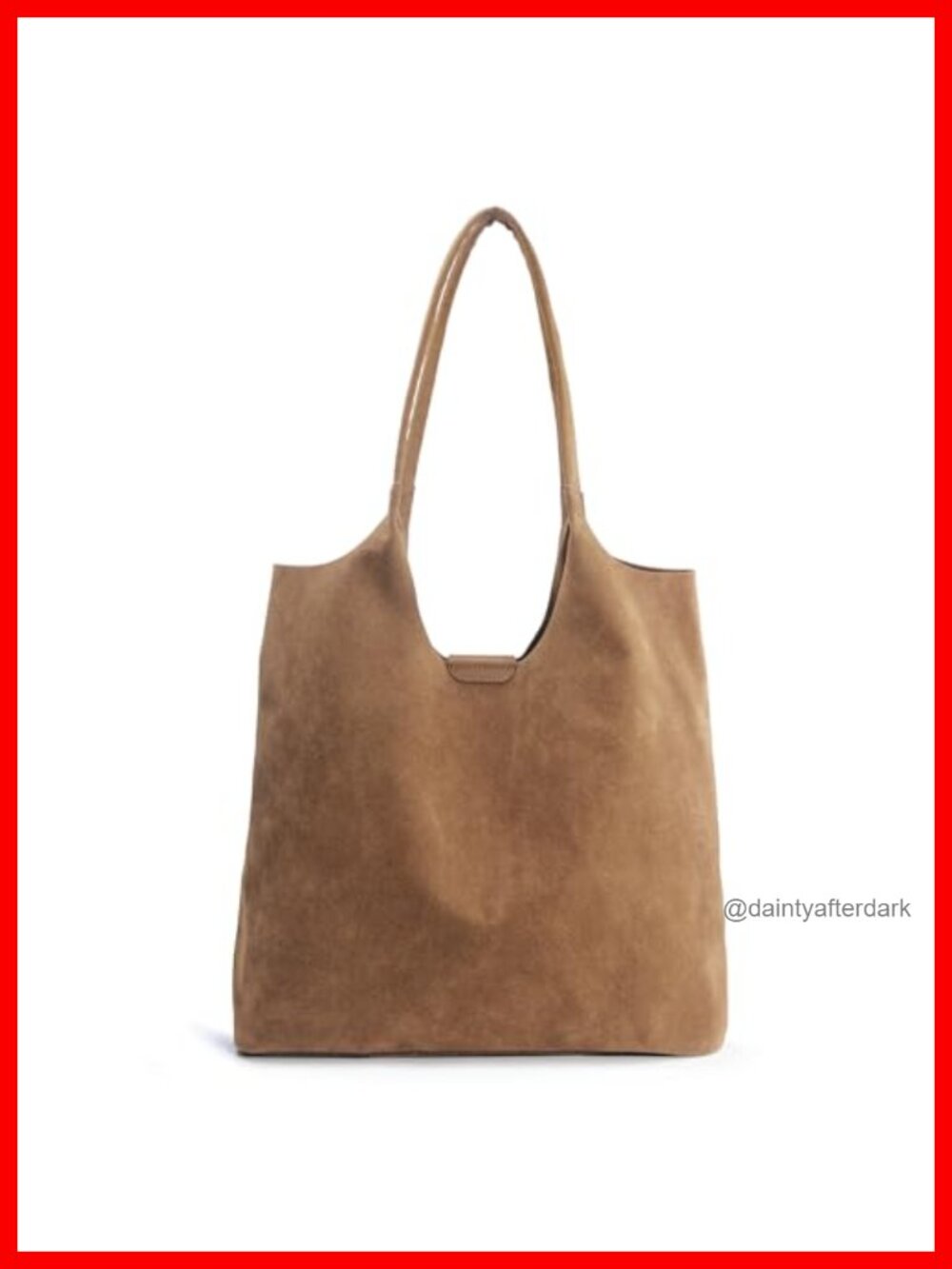 Faux Suede Tote Bag for Women Magnetic Closure Hobo Shoulder Handbag